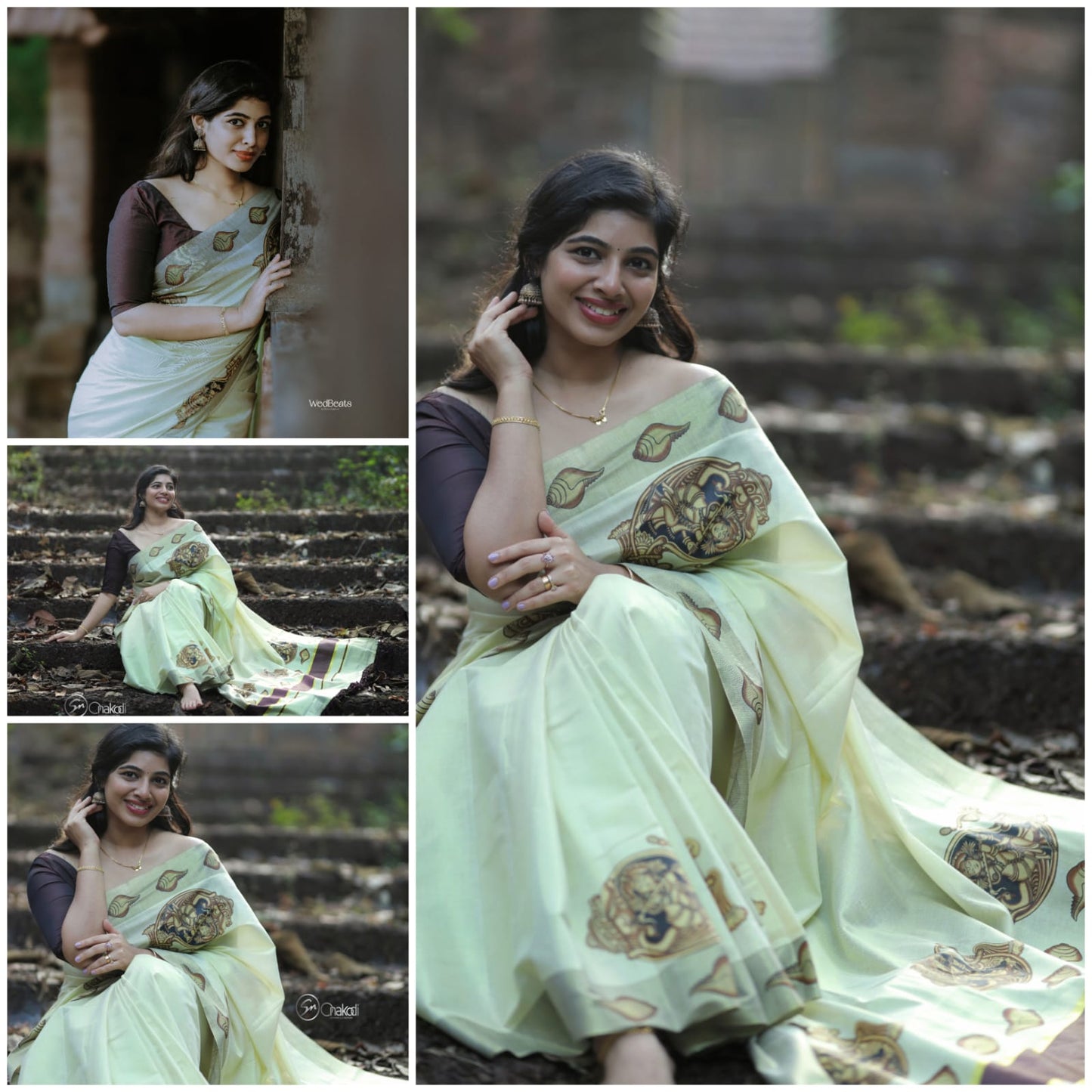 ColourFull Design Golden tissue saree With Tussules work