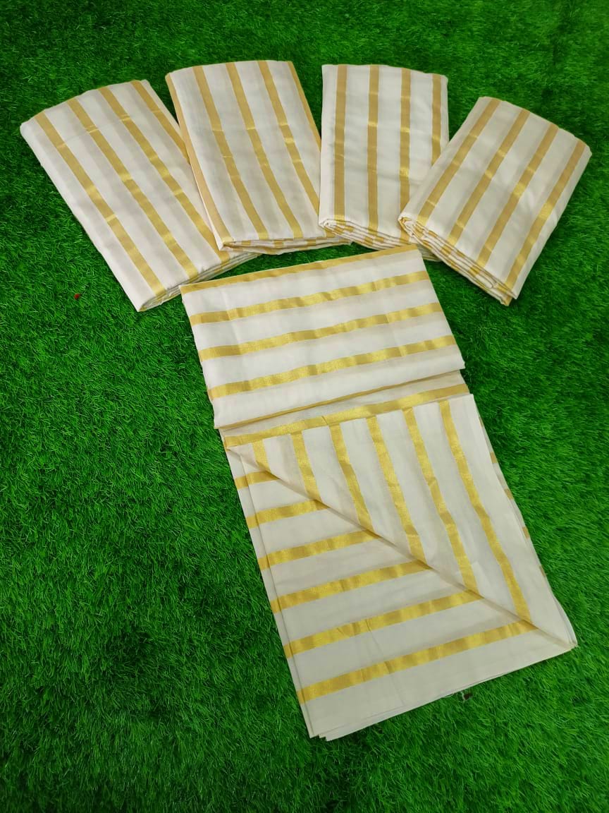 Cotton stripes saree