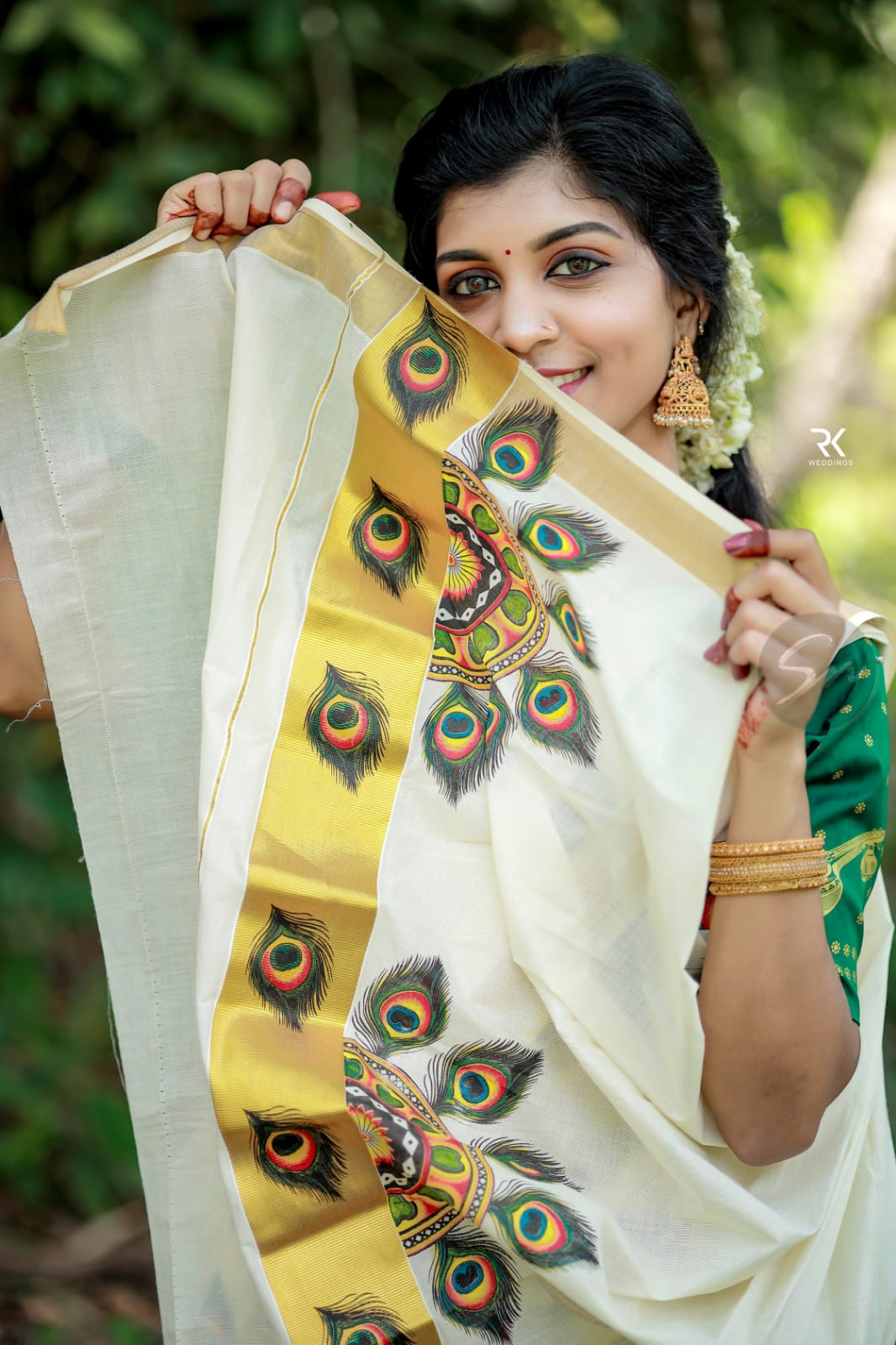 Cotton muralprinted saree