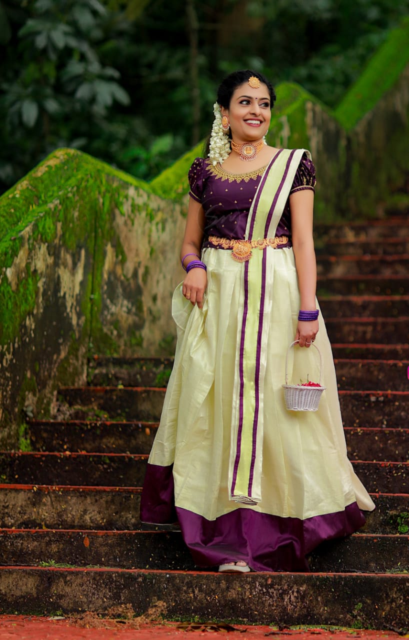 Neck Print Dhavani Set – Sn Onakodi