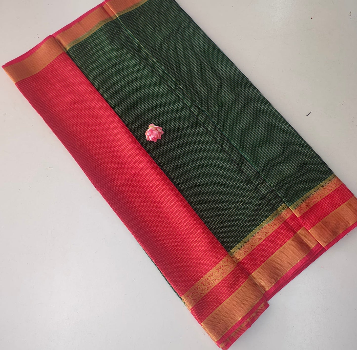 Checkerd Banarasi saree