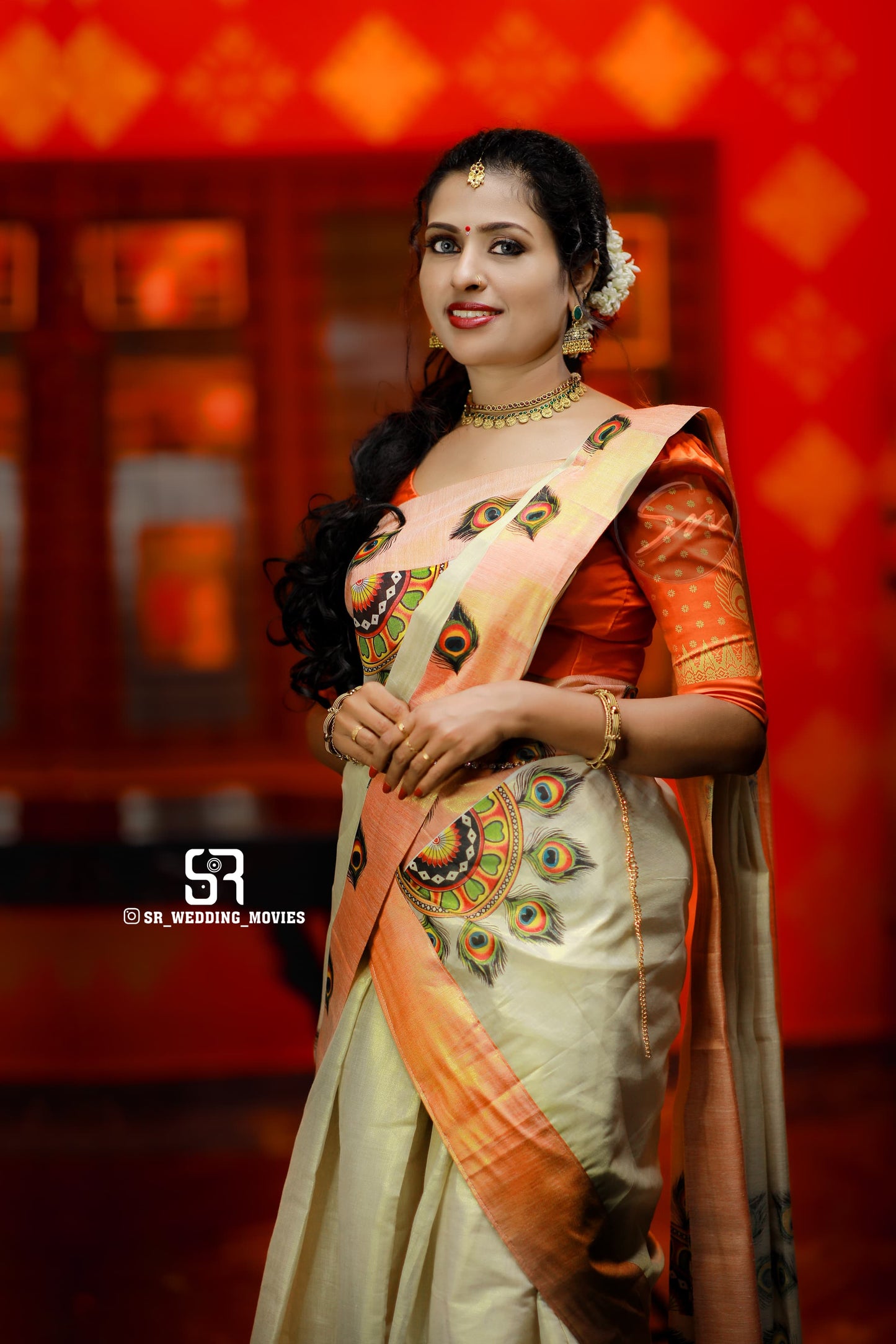 Printed Dhavani set