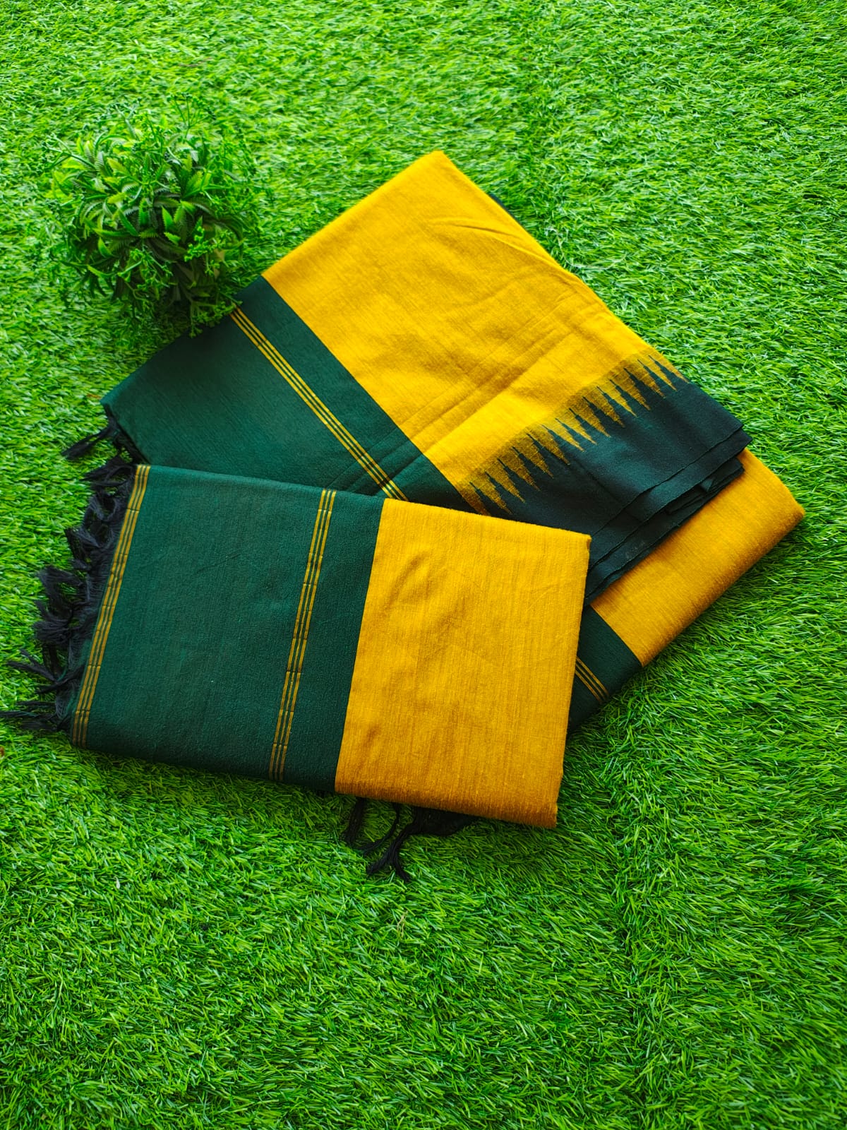 Temple border Kalyani cotton saree