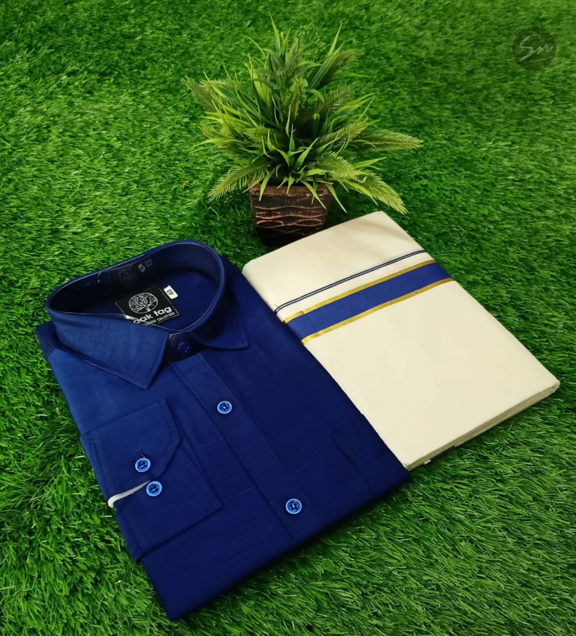 Men's Shirt and dhothie combo