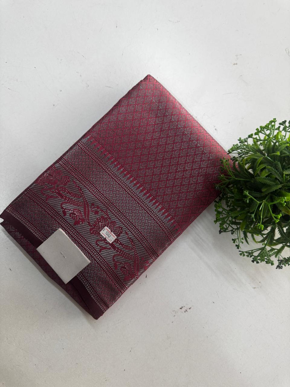Elegant Semi Silk Saree with Rich Zari Weave*❤️