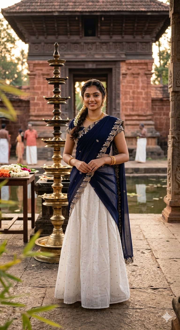 Premium Designer Dhavani Set with Embroidery Dupatta &amp; Stitched Skirt♥️&nbsp;