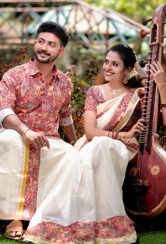 ❤ Guruvayoor CHUMARCHITHRAM inspired Couple  Combo ❤