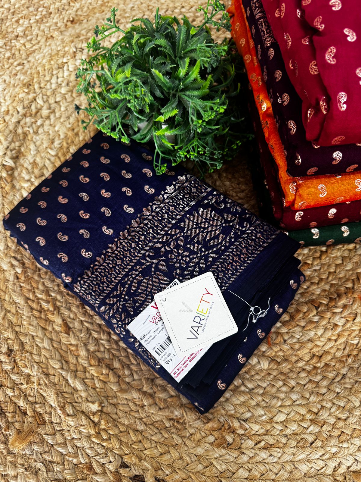 *Vichitra Silk Saree | Premium Foil Print | Rich Colour Collection* ♥️