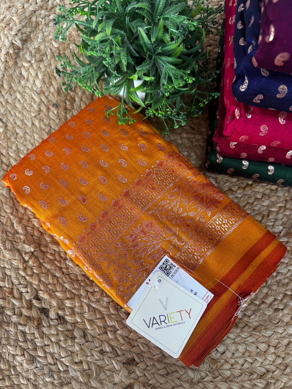 *Vichitra Silk Saree | Premium Foil Print | Rich Colour Collection* ♥️