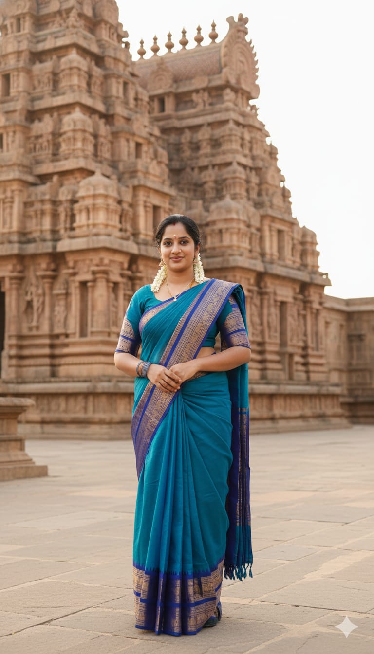 Pure Kanchi Cotton Saree with Rich Zari Border