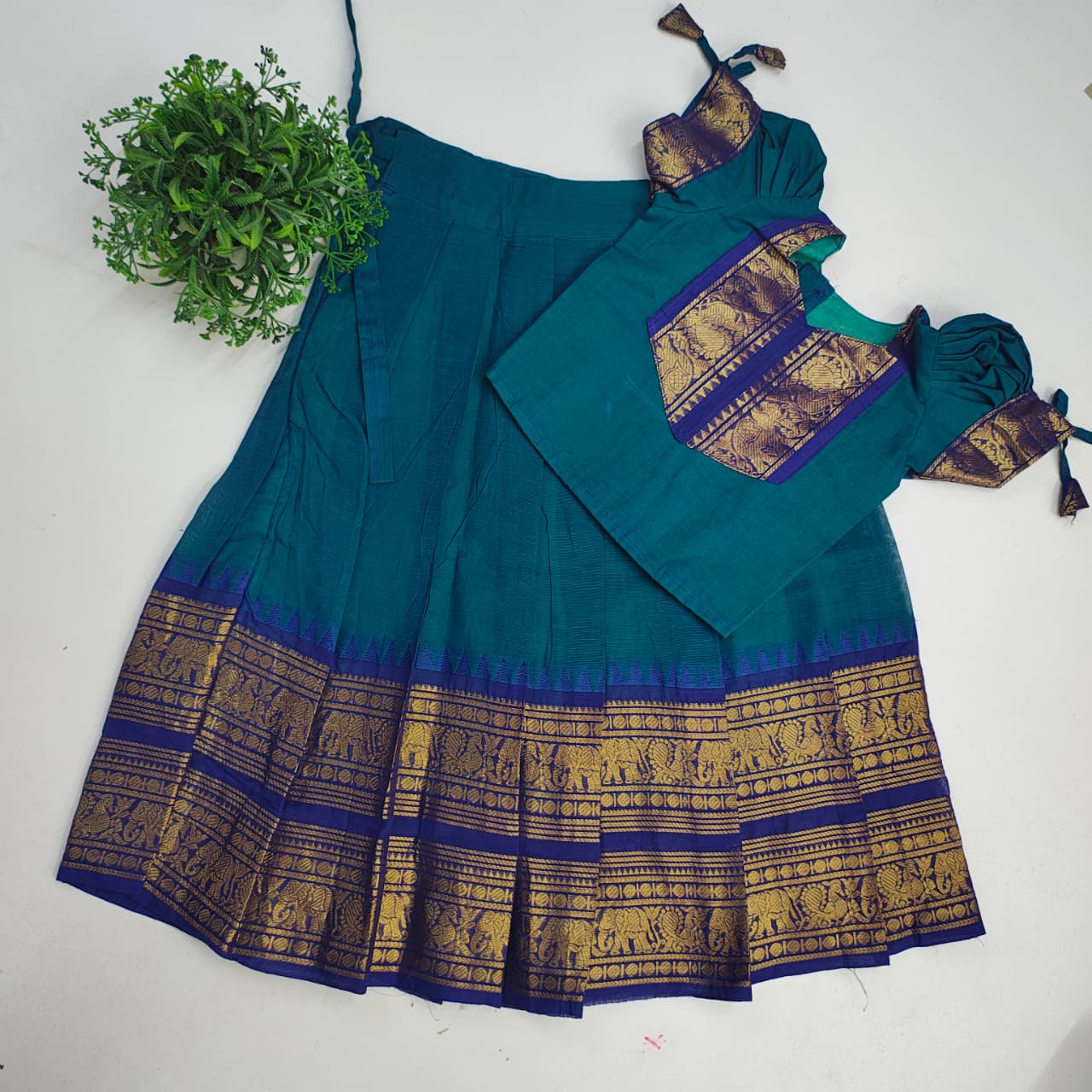 Kids Kanchi Cotton Pattupavada