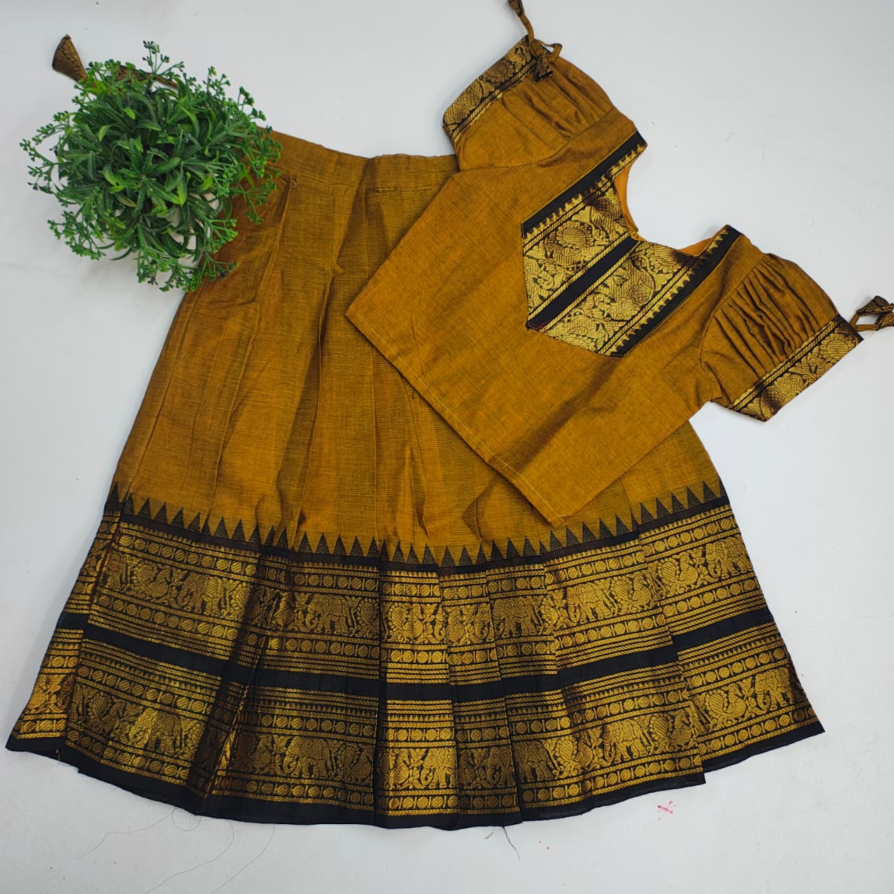 Kids Kanchi Cotton Pattupavada