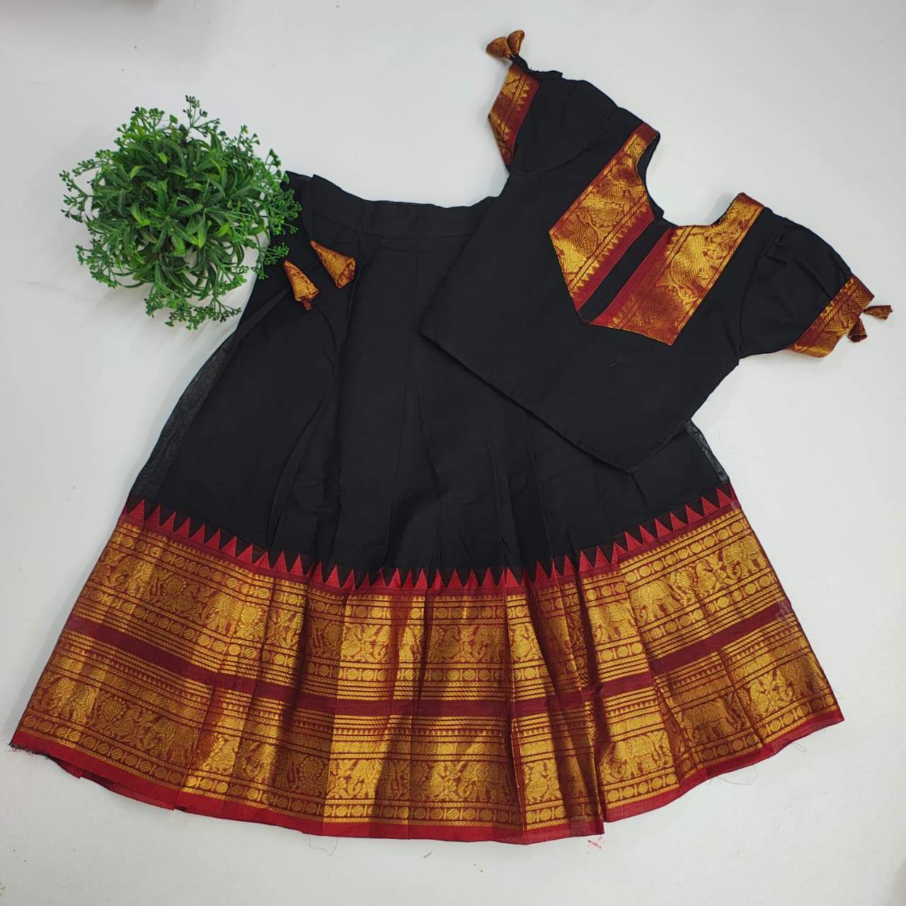 Kids Kanchi Cotton Pattupavada