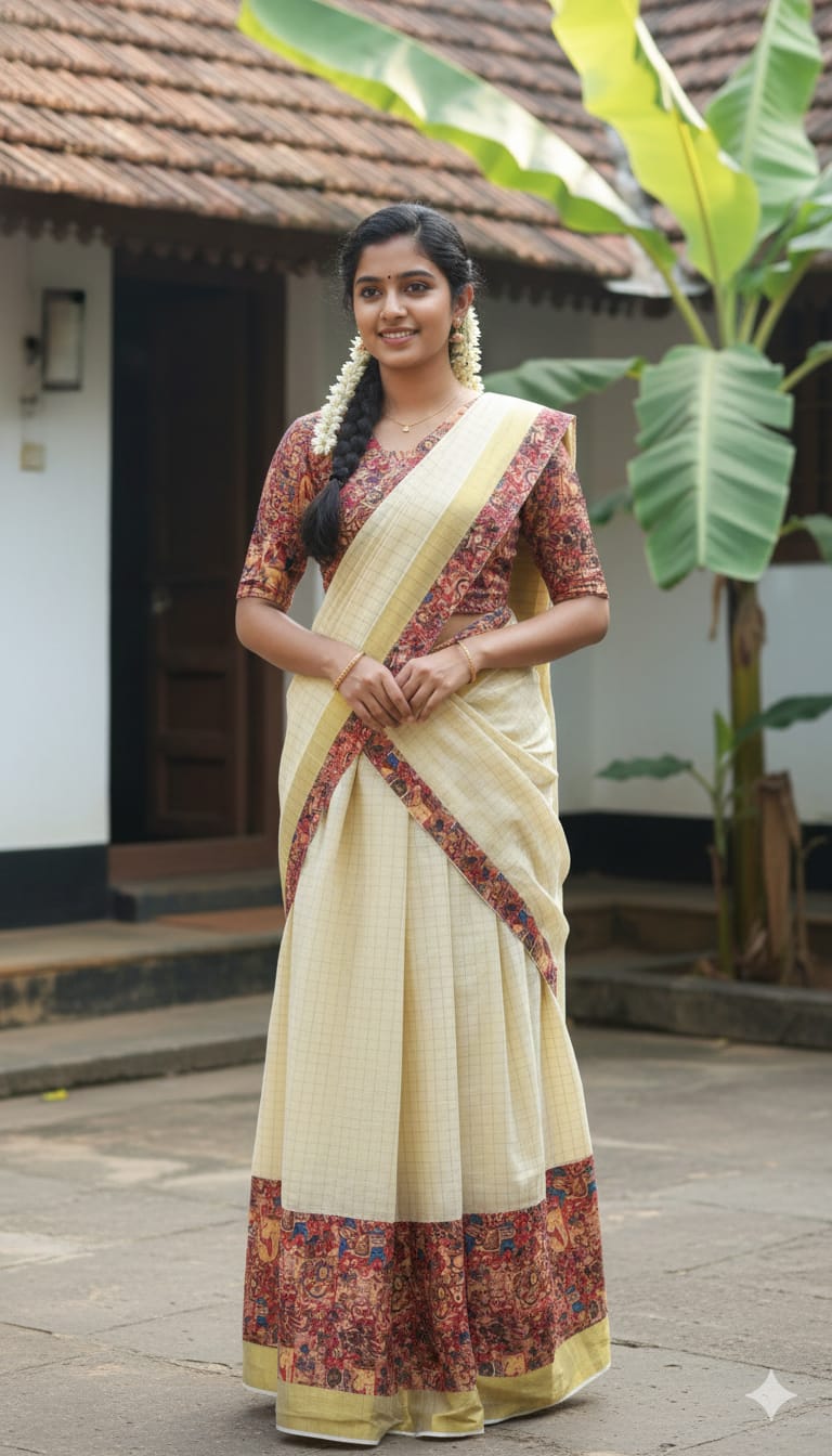 Digital Print Tissue Dhavani Set for Women