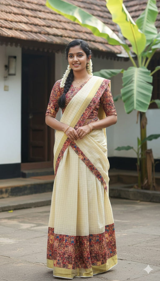 Digital Print Tissue Dhavani Set for Women