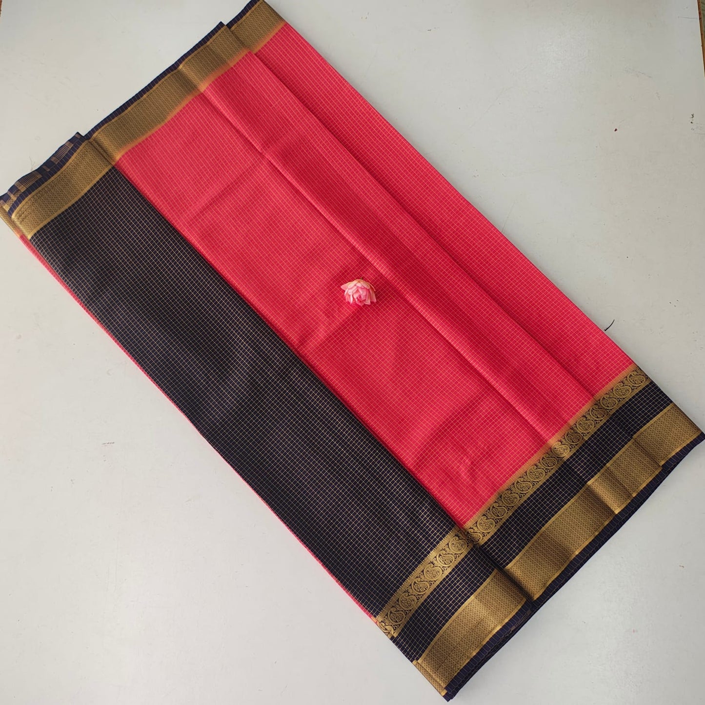 Checkerd Banarasi saree