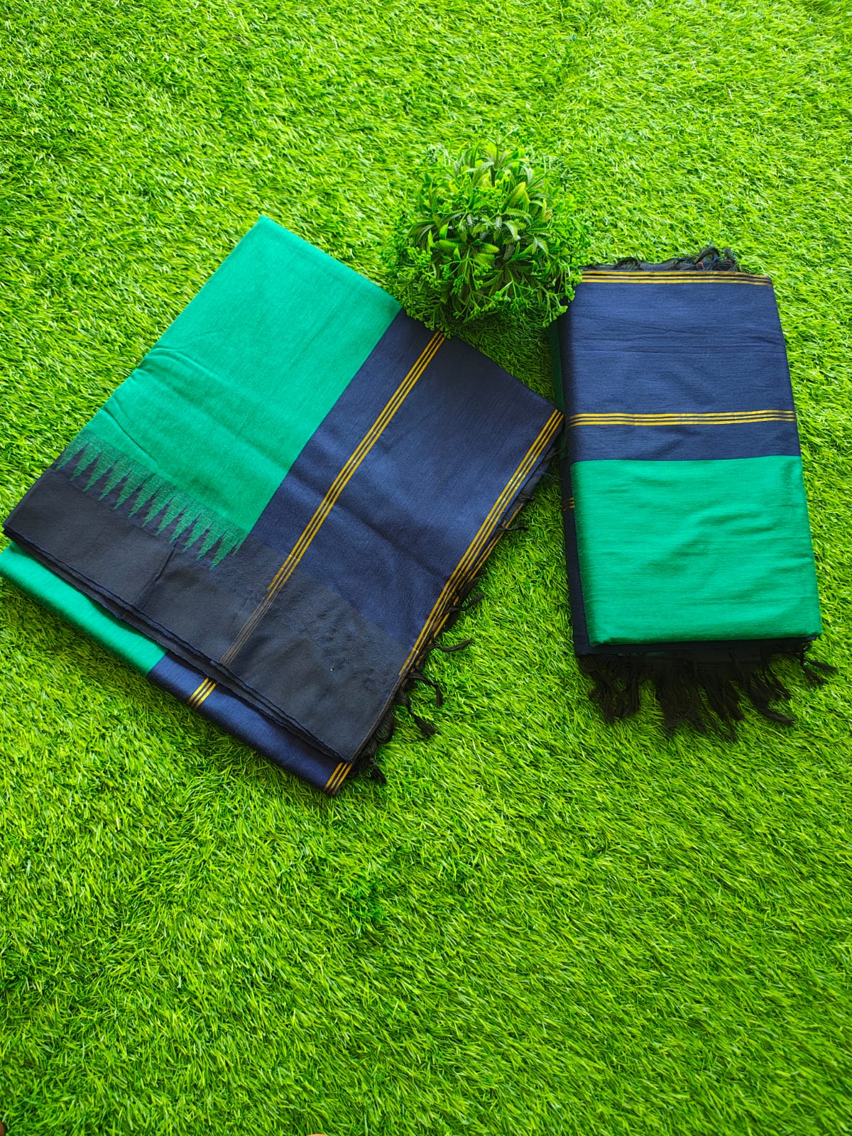 Temple border Kalyani cotton saree