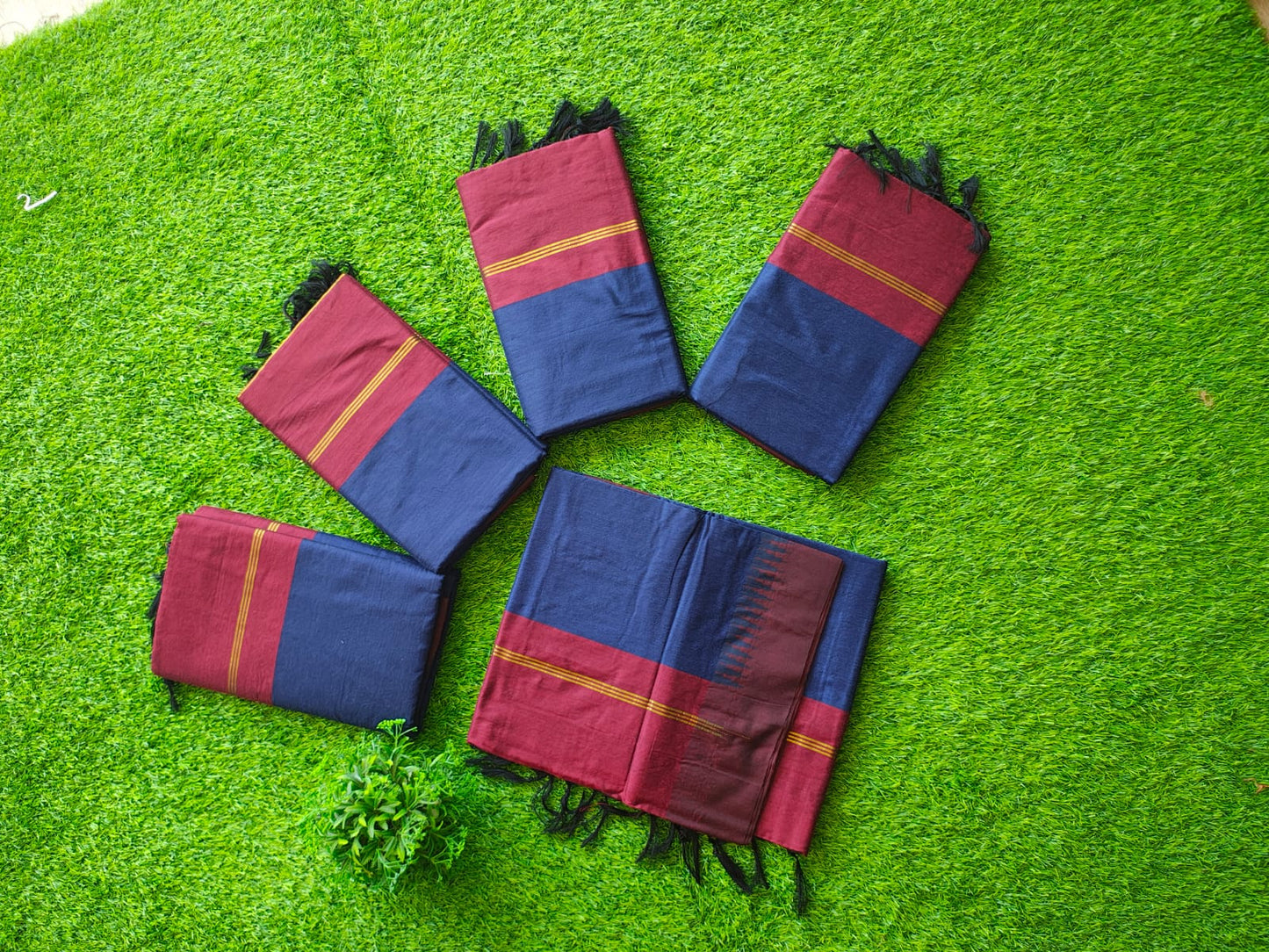 Temple border Kalyani cotton saree