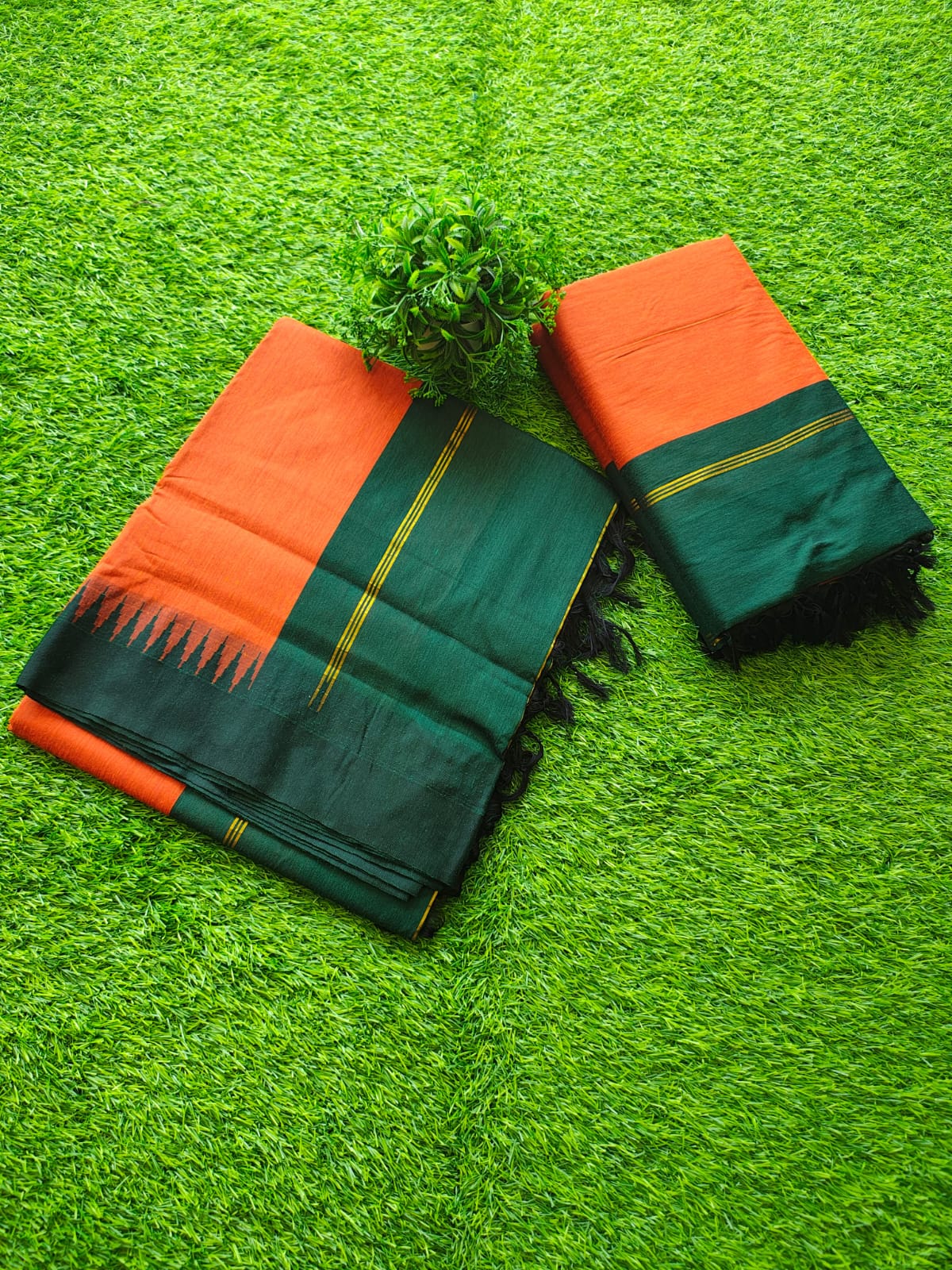 Temple border Kalyani cotton saree