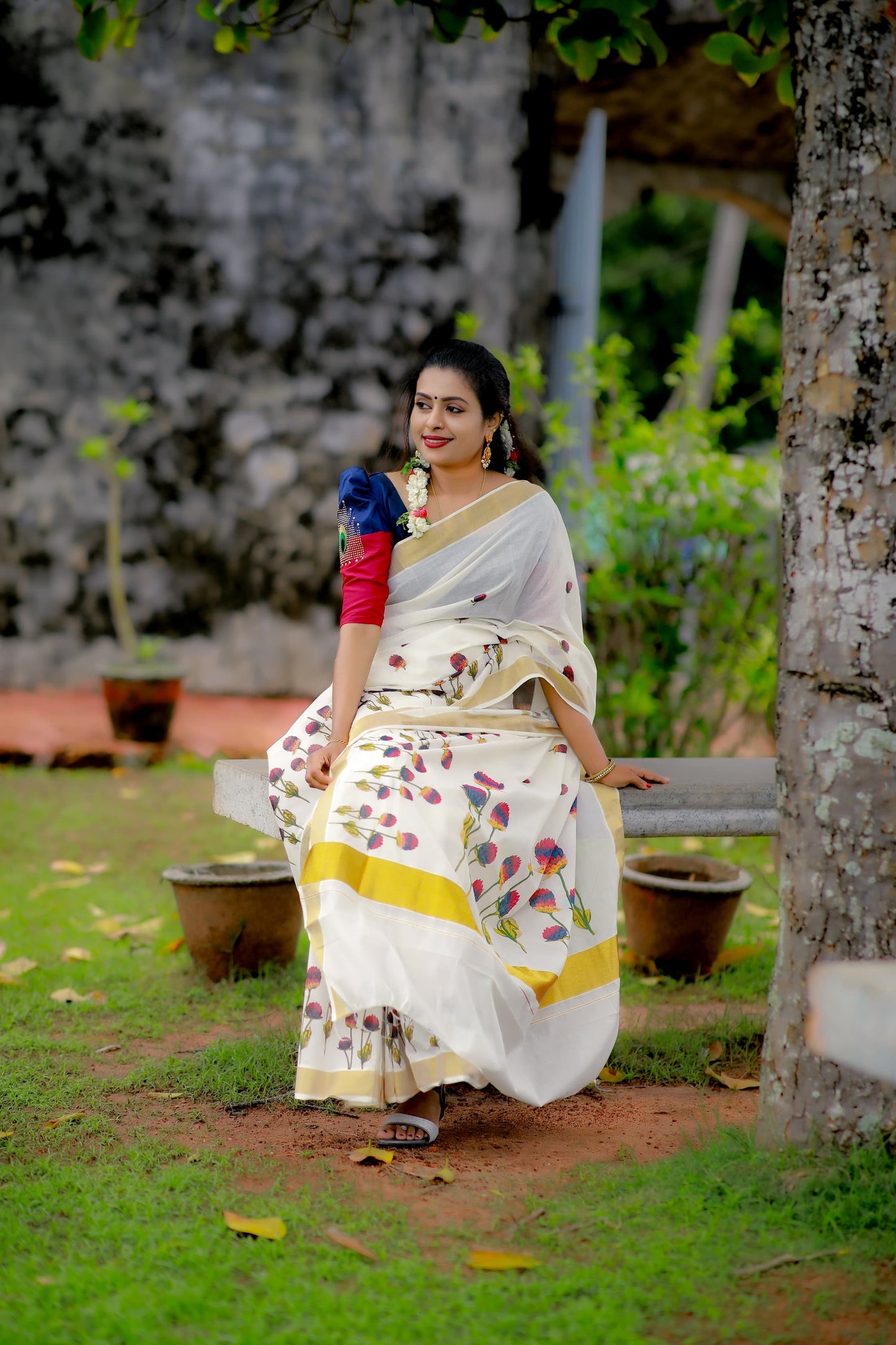 Cotton vadamalli print saree