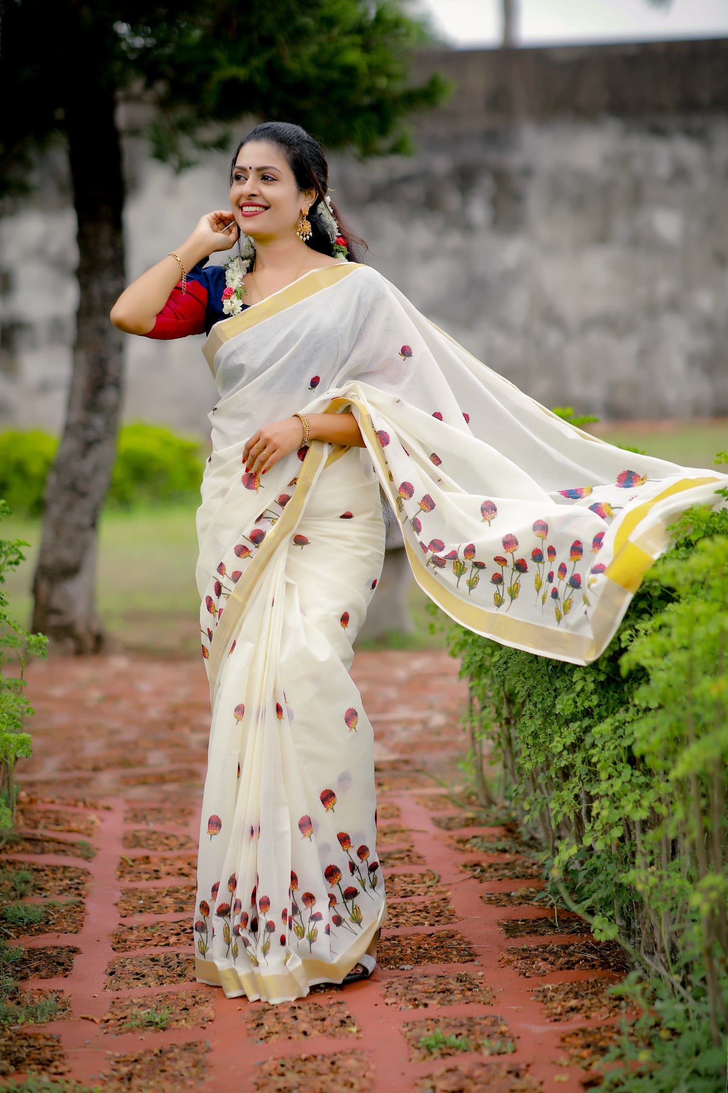 Cotton vadamalli print saree