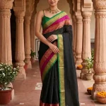 Pure Mul Cotton Saree with Traditional Zari Border & Tassels