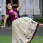 Printed Golden Tissue Pattupavada Material