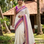❤️ Elegant Off-White Mul Cotton Saree with Rich Border ❤️