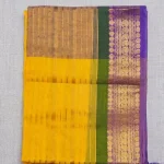 ❤️ Mul Cotton Saree with Running Blouse | Yellow & Purple Traditional Saree | Soft Lightweight Ethnic Wear❤️