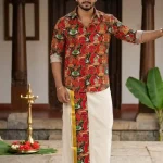 🔥ONAM EXCLUSIVE 🔥  Shirt and mund combo Vattam Kadhakali