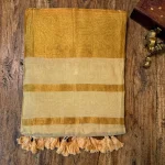 Elegant Tissue Mul Cotton Saree with Running Blouse | Soft Lightweight Traditional Saree | Golden Zari Border