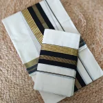 Black & Gold Kasavu Settumundu